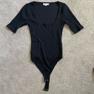 UNWORN - GOOD AMERICAN Easy Ribbed Bodysuit, Size 1